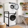 Waschmaschinenregal 74x65x111cm Schwarz | Regal Gestell für Produktbild-Vorschau 3
