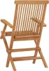 vidaXL Gartenstühle 2 Stk. Klappbar Massivholz Teak Produktbild-Vorschau 6