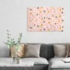 DEQORI Hybrid Leinwand Bild 90x60 cm 'Rosa Terrazzo-Zauber' Produktbild-Vorschau 3