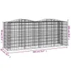 vidaXL Gabionen-Hochbeet mit Hochbogen 200x50x100 cm Produktbild-Vorschau 5