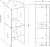 BDW, Skříňka pod pračku, koupelnový nábytek, 180×64×64, Náhled obrázku produktu 3