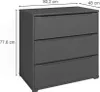 Kommode Vicco Ruben Anthrazit 48 x 77.6 cm mit 3 Produktbild-Vorschau 3
