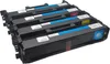 A stack of four toner cartridges for a printer. Produktbild-Vorschau