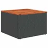 vidaXL 9-tlg. Garten-Sofagarnitur mit Kissen Schwarz Poly Produktbild-Vorschau 6