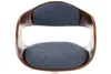 TPFLiving Barhocker Kingsley Holz/Stoff Walnuss/Blau Produktbild-Vorschau 6
