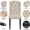 A product image with multiple callouts highlighting features of a chair. Podgląd zdjęcia produktu