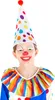 A child dressed as a clown, facing forward against a white background. Produktbild-Vorschau