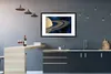 MuchoWow® Gerahmtes Poster Saturn gegen einen dunkelblauen Produktbild-Vorschau 5