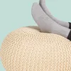 Relaxdays – puf, pletený, výška x průměr 33 x 46 cm, výplň Náhled obrázku produktu 7