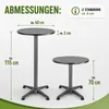 Stehtisch 2in1 Bistrotisch Alu klappbar höhenverstellbar Produktbild-Vorschau 2
