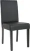 A single black dining chair with dark legs against a white background. Podgląd zdjęcia produktu