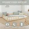 Homestyle4u Kinderbett Natur mit Rausfallschutz 120x200 cm Produktbild-Vorschau 2