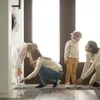 relaxdays Věšák na kabáty hnědé dřevo 4 háčky 70,5 x 150,0 Náhled obrázku produktu 5