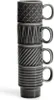 Elegantes Espresso-Tassen Set aus Steingut, 4er-Set, 10 cl Produktbild-Vorschau 1