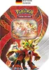 A tin box for a Pokemon trading card game, featuring artwork of Pokemon characters and the Pokemon Trading Card Game logo. Podgląd zdjęcia produktu