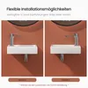 EMKE Lavabo mural en céramique 36.5×18×9 cm - Carré blanc Voir les images du produit 4