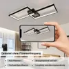 ZMH LED Deckenleuchte Wohnzimmer Deckenlampe - Schwarz 80CM Produktbild-Vorschau 4