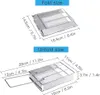 Two diagrams showing the folded and unfolded dimensions of a portable toaster. Náhľad obrázku produktu