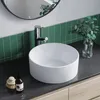 Waschbecken Aufsatzwaschbecken rund aus Keramik Weiß Produktbild-Vorschau 5