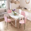 Lot de 2 chaises de salle à manger rembourrées en velours, Voir les images du produit 5