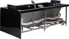 BELIANI Wanna czarna akrylowa 183 x 90 cm prawostronna LED Podgląd zdjęcia produktu 6