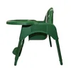 A side view of a green high chair against a white background. Produktbild-Vorschau