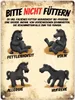 Metallschild mit schwarze Pferde Motiv und Spruch: Bitte Produktbild-Vorschau 1