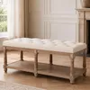 Banquette Coffre avec Rangement, Banc Bout de Lit, Beige 2 Voir les images du produit 2
