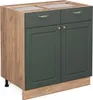 Küchenunterschrank Vicco Fame-Line Grün-Gold Landhaus 80 cm Produktbild-Vorschau 1