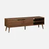 sweeek - TV-Möbel mit Nussbaumdekor, 2 Türen, 160 cm - Produktbild-Vorschau 1