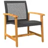 Design Gartenstühle 2 Stk. Schwarz Poly Rattan und Produktbild-Vorschau 3