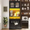 Flieks 180cm Hochschrank mit gewölbten Glastüren, Produktbild-Vorschau 4