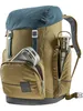 A Deuter daypack is shown against a white background. It has a water bottle in a side pocket and a metal container in a front pocket. Voir les images du produit