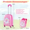 COSTWAY 2-dílný dětský kufr 12"+16" + batoh, dětský vozík z Náhled obrázku produktu 3