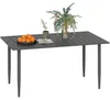 Outsunny Gartentisch 150x90cm, Balkontisch aus Stahl, Produktbild-Vorschau 1