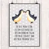 Mr. & Mrs. Panda Bild Pinguin Liebe DIN A3 - Grau Pastell - Produktbild-Vorschau 2