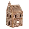 Clayre & Eef Teelichthalter Lebkuchenhaus 7x7x15 cm Braun Produktbild-Vorschau 2