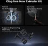 Collage of images showing features of a 3D printer extruder kit. Produktbild-Vorschau