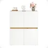 Armoire de rangement Merax avec 4 étagères réglables, 8 Voir les images du produit 5