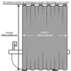 OKWISH Duschvorhang Schwarz 180x220 cm mit Haken, Produktbild-Vorschau 9