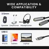 kwmobile USB C Kopfhörer Splitter für USB C Headphone / Produktbild-Vorschau 2