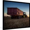 MuchoWow® Gerahmtes Poster Traktor - Grün - Sonnenuntergang Produktbild-Vorschau 1