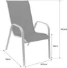 Lot de 6 chaises MARBELLA en textilène vert - aluminium Voir les images du produit 5