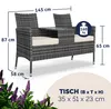 CASARIA® Gartenbank Sitzbank inkl. Auflagen Wetterfest Produktbild-Vorschau 5