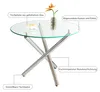 Tavolo da pranzo rotondo Ø 80 cm per 2-4 persone - Tavolo Anteprima dell’immagine prodotto 5