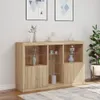 vidaXL Sideboard avec lampes LED Chêne Sonoma 162x37x100 cm Voir les images du produit 4