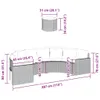 The Living Store Gartensofa mit Tisch und Kissen Halbrund Produktbild-Vorschau 9