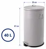 Contenitore per rifiuti Relaxdays, 40 litri, per la cucina, Anteprima dell’immagine prodotto 4