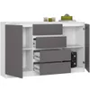 Kommode AKORD K160 Weiß 160 cm 2 Türen 4 Schubladen 4 Produktbild-Vorschau 2