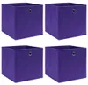vidaXL Úložné boxy 4 ks. Fialové 32x32x32 cm Látka Náhled obrázku produktu 5